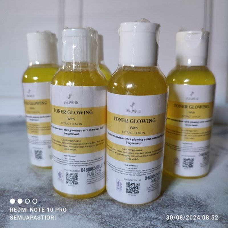 TONER GLOWING BIALWBI ORIGINAL 100% BPOM / TONER GLOWING EXTRA LEMON BIALWBI / TONER PELICIN EXTRA L
