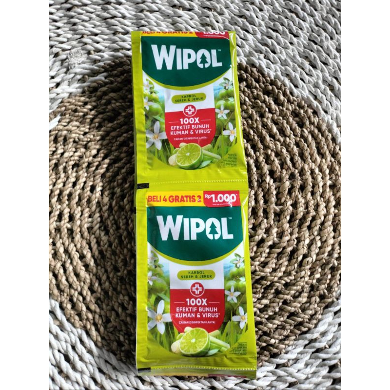 Wipol renceng 36ml sereh & jeruk 6pcs / wipol renceng murah / wipol sereh / wipol sachet