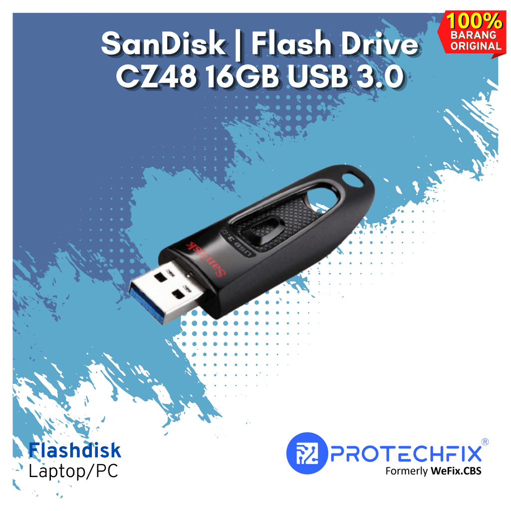 FLASHDISK SANDISK ULTRA CZ48 USB 3.0 ORIGINAL - 16GB/32GB/64GB/128G/256GB