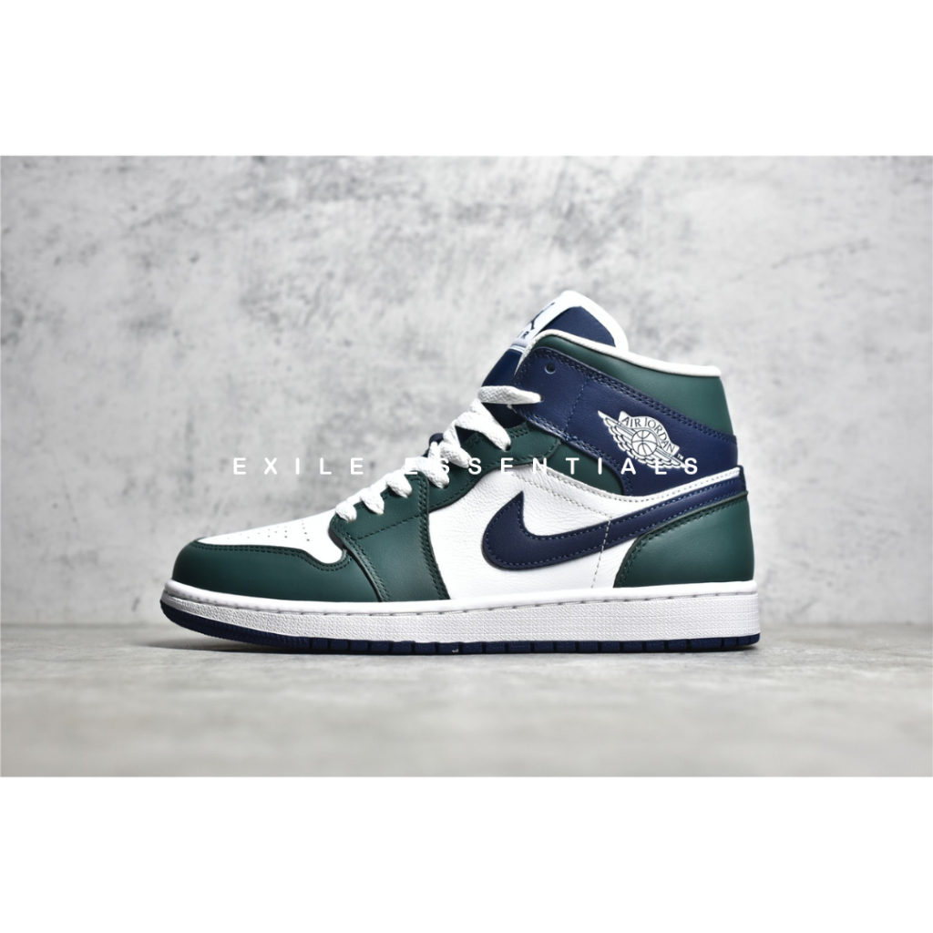 [READY STOCK SIZE 37.5] Nike Air Jordan 1 Mid SE Noble Green (Seahawks)