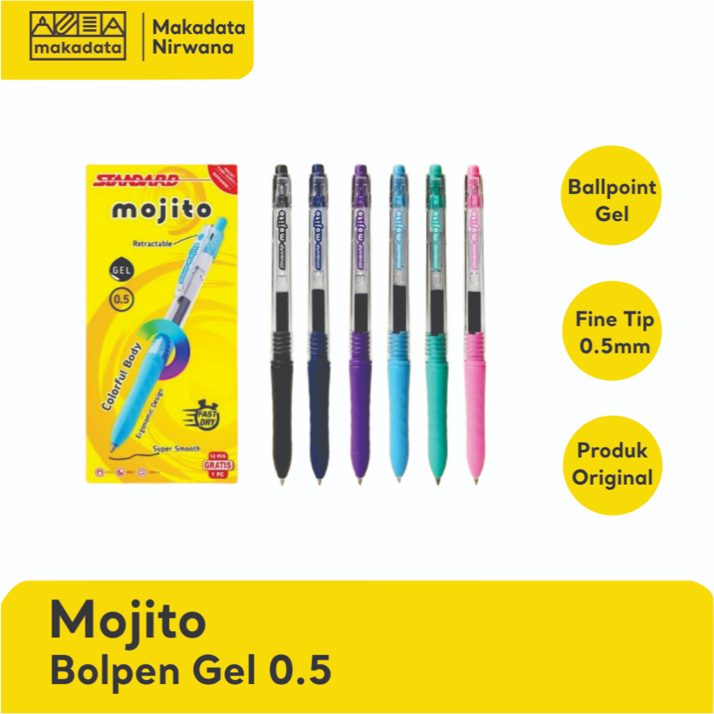 

MOJITO BOLPEN/PULPEN/BOLPOINT WARNA HITAM (1PCS)