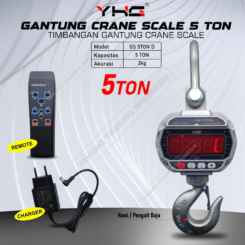 Timbangan Gantung Digital 3TON 5TON Digital Crane Scale YHG