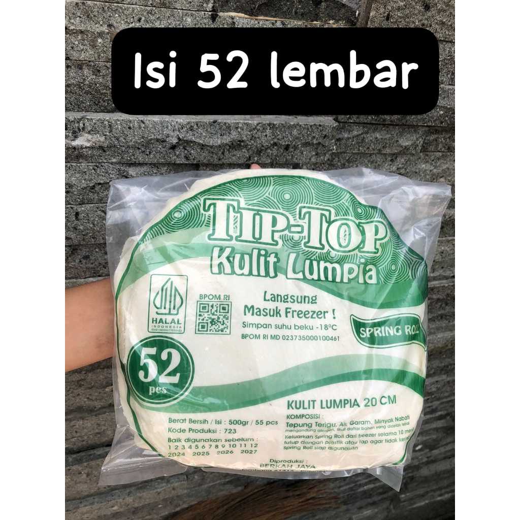 

KULIT LUMPIA mekar jaya/Hoky Top/The Bonex isi 50 lembar khusus GRAB|| GOJEK || SHOPEE INSTAN