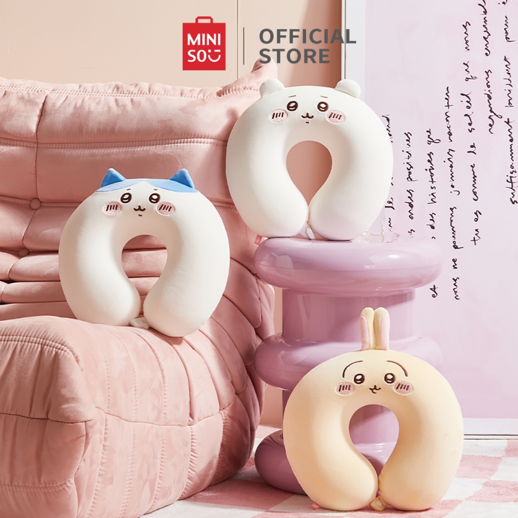 Miniso x Chiikawa Bantal Berbentuk U Neck Pillow Bantal Leher Bantal Sofa Yang Nyaman Bentuk Lucu Ch