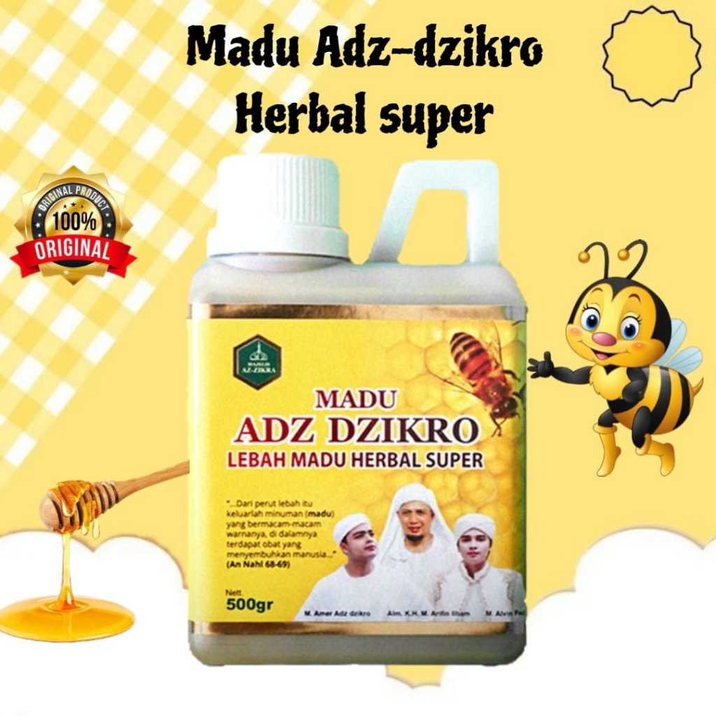 

MADU ADZ DZIKRO Lebah Madu HERBAL SUPER 500 Gram | ORIGINAL 100%| HARGA GROSIR