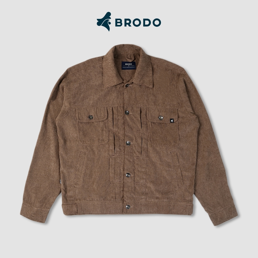 BRODO -  Trucker Jacket Corduroy Brown