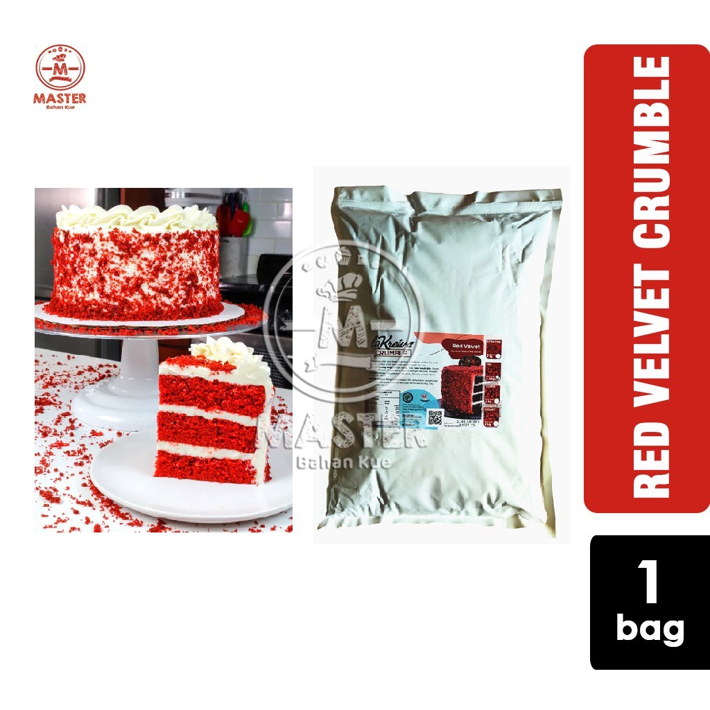 

Crumble Red Velvet La Kreiva Cookie Crumb Topping Minuman Kue Cake [1 BAG]
