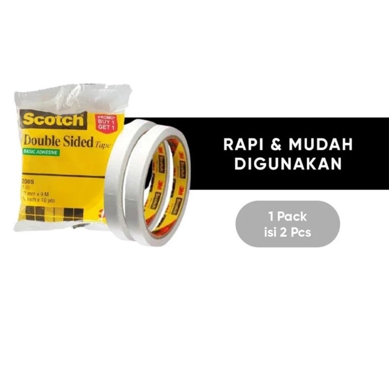 

3M SCOTCH DOUBLE SIDED/ DOUBLE TAPE 12MM