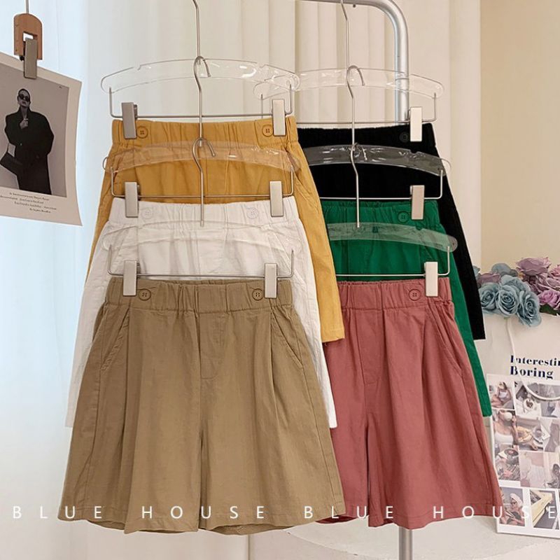 Korean Short Pants - Celana pendek Hot Pants hotpants shortpant Korean style bahan Linen Rami Jumbo