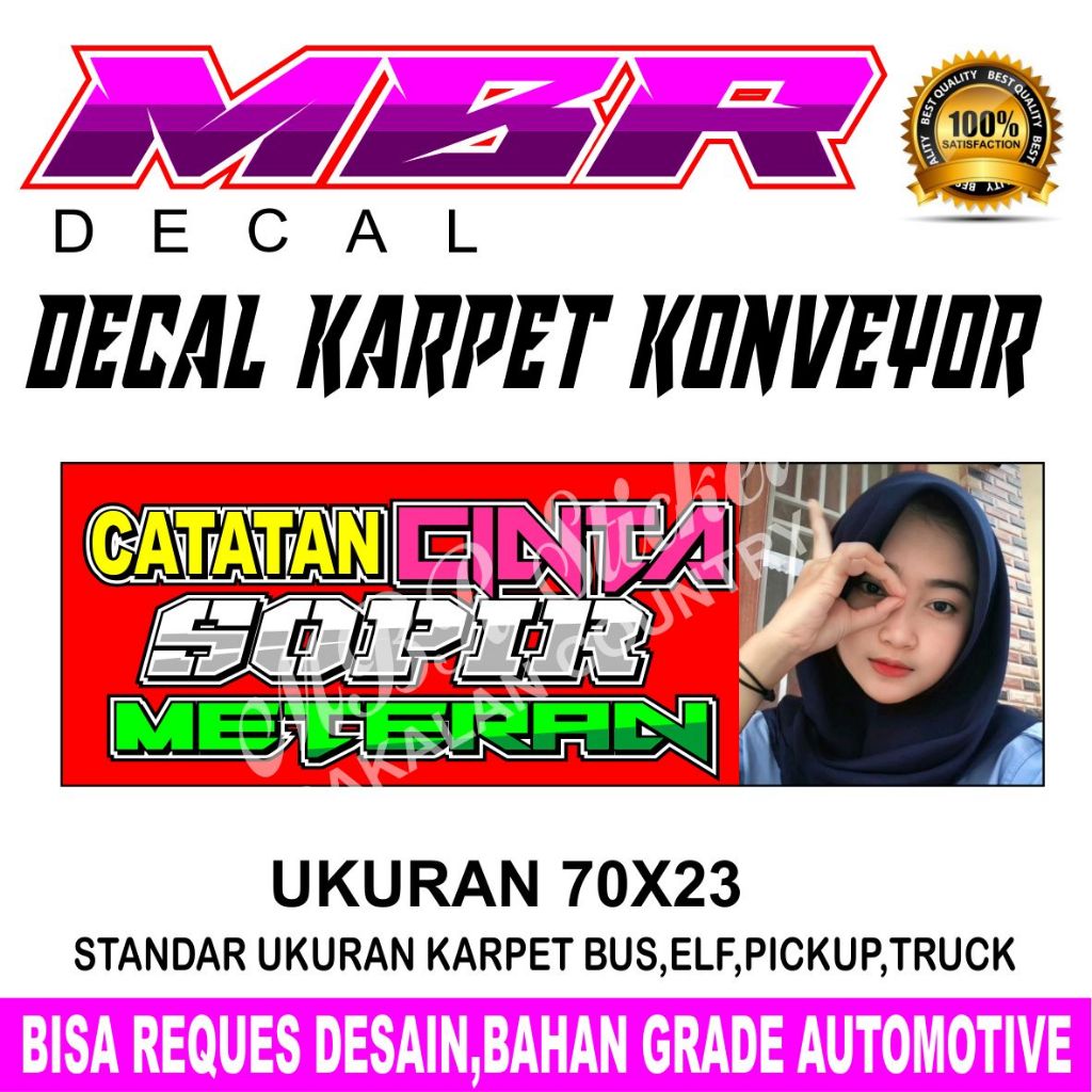 DECAL KARPET KONVEYORM,DECAL KARPET LUMPUR,STIKER KARPET TRUK,STIKER KARPET PICKUP,DECAL CAR CONVEYO