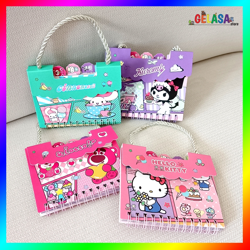 

Gelasa Notebook Mini Diary Tali Tas motif Sanrio