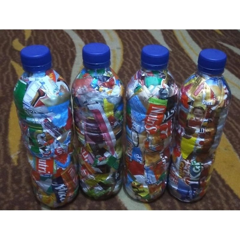 ecobrick botol Aqua 600ml