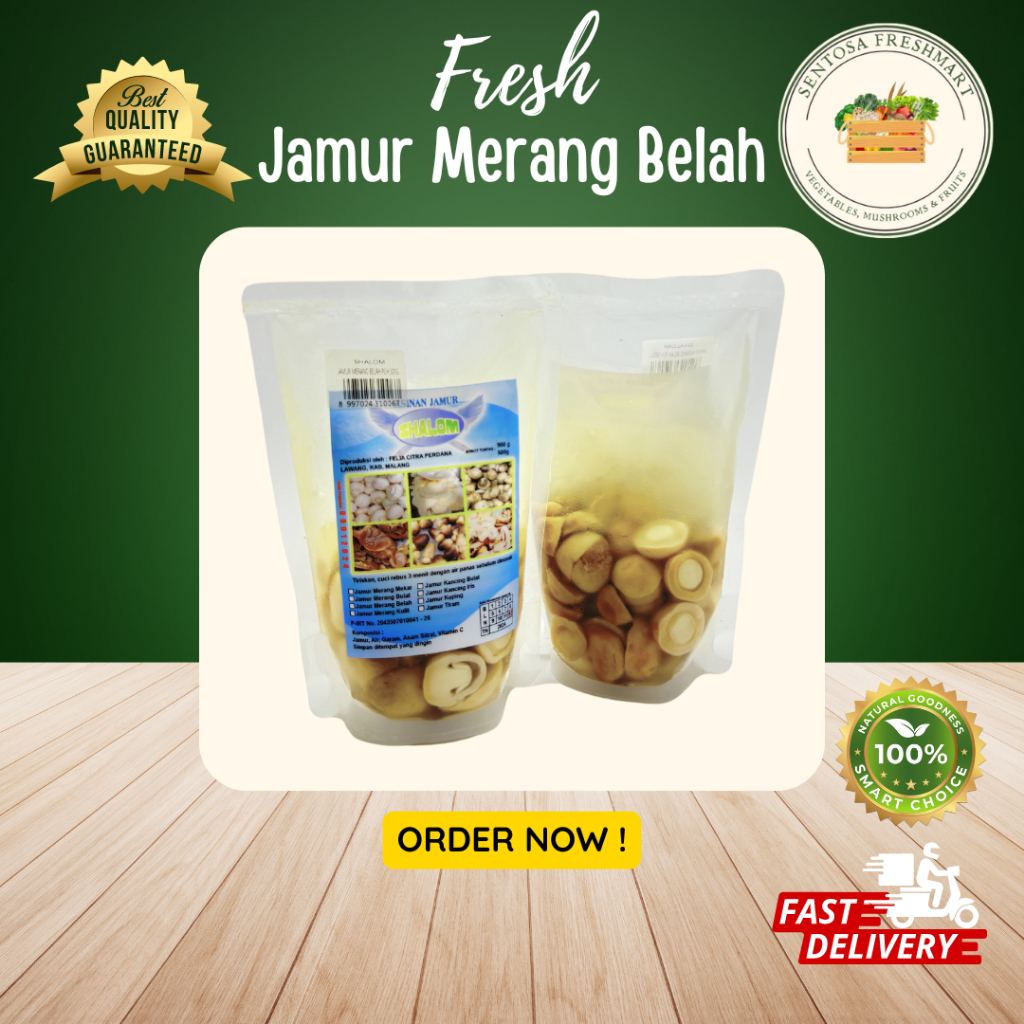 

[SENTOSA FRESHMART] JAMUR MERANG BELAH per PACK @500gr