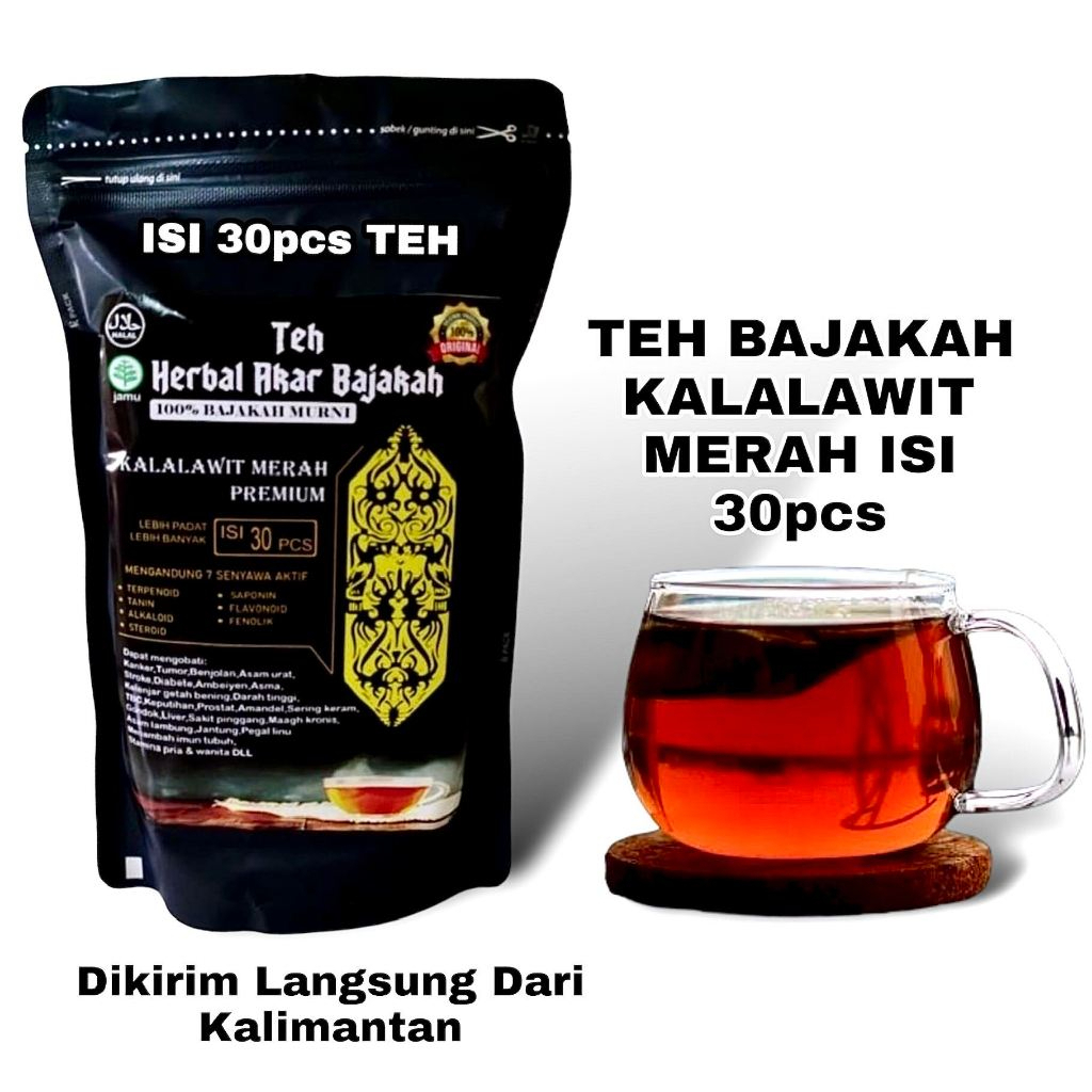 

TEH CELUP AKAR BAJAKAH ASLI KALIMANTAN ISI 30 PCS TEH AKAR KAYU BAJAKAH KALALAWIT MERAH