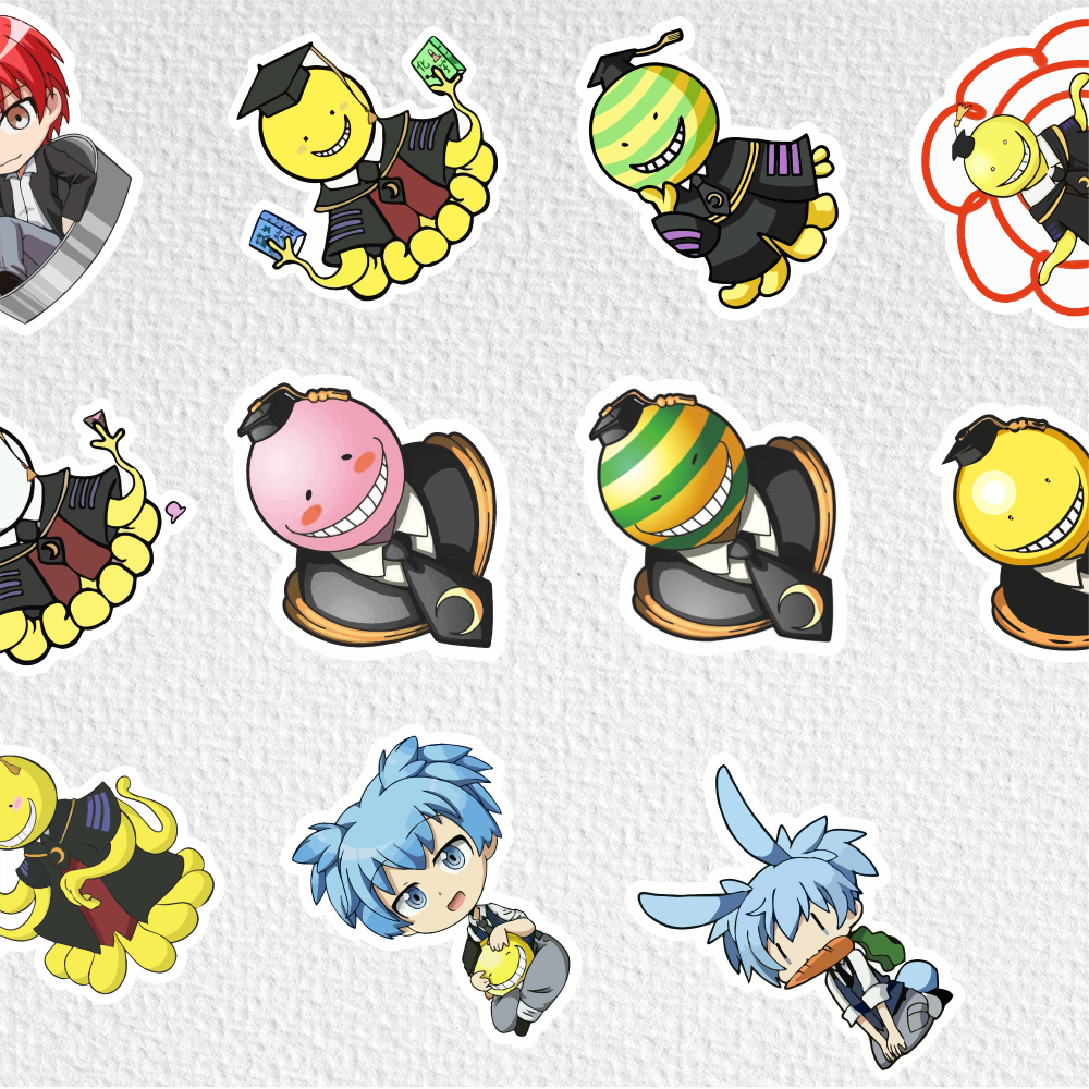 

[ VINYL & CHROMO 7 CM] ANIME cetak stiker /STIKER MURAH TEMA ANIME ASSASINATION CLASSROOM/murah/stiker anime/cetak stiker/chibi lucu