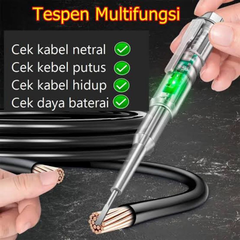 Obeng tespen pendeteksi kabel listrik putus