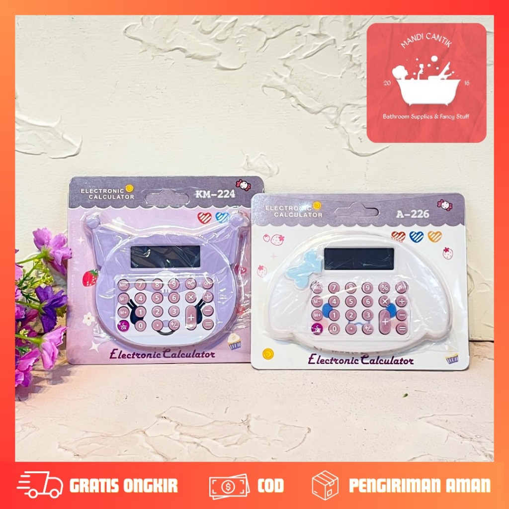 

Kalkulator Sanrio 8 Digit KK-1468 / Calculator Kuromi Hello Kitty Cinnamoroll lucu / peralatan sekolah berhitung anak / Kalkulator portable Sanrio lucu