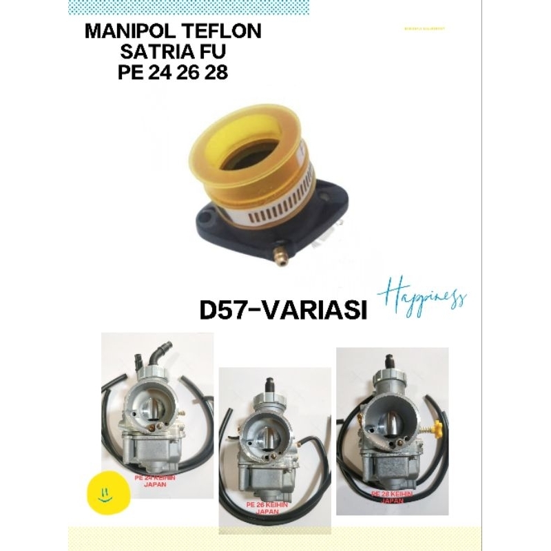 (Karburator Satria Fu)Paket karburator Keihin Pe 24 26 28+Manipol Satria fu Pnp tinggal pasang