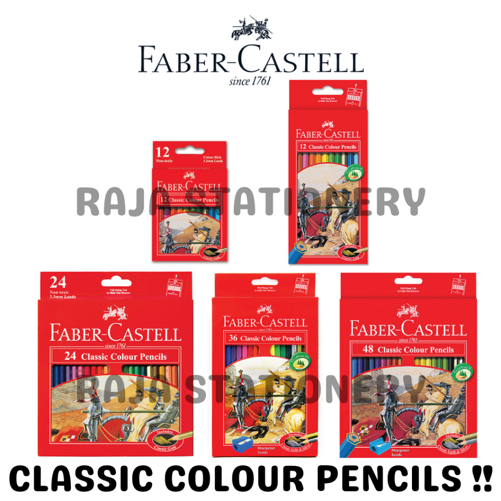 

Faber Castell CLASSIC Colour Pencil 12 24 36 48 Pensil Warna Faber