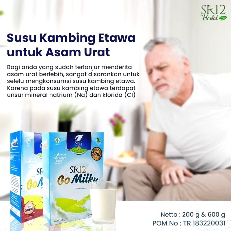 

GOMILK SR12 SUSU KAMBING ETAWA BPOM/halal untuk smua kalangan