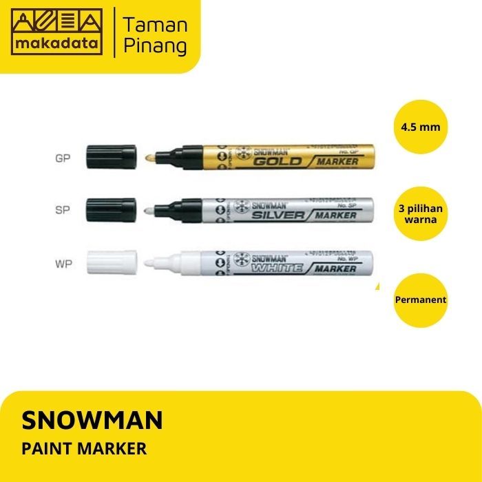 

SPIDOL SNOWMAN GOLD / SILVER / WHITE BESAR