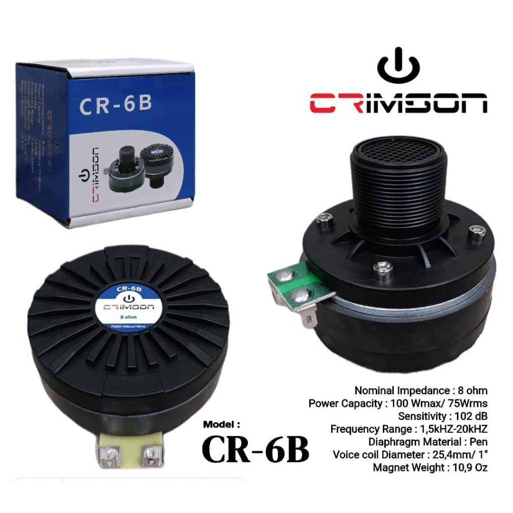 Distributor Driver tweeter Crimson Type Batu CR-6B Tweeter corong crimson CR-6