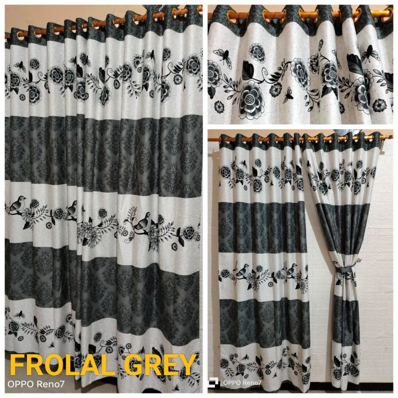 (FREE TALI)Hordeng smokring 12ring Hordeng pintu/hordeng jendela