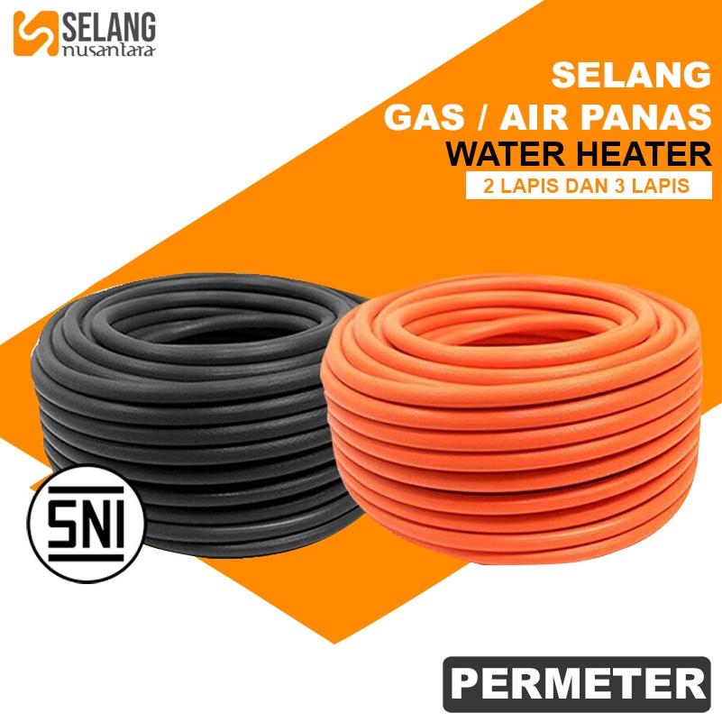 NUSANTARA  Selang Gas 2 Lapis Dan 3 Lapis Permeter Tebal Selang Kompor Gas Anti Gigitan Tikus Selang