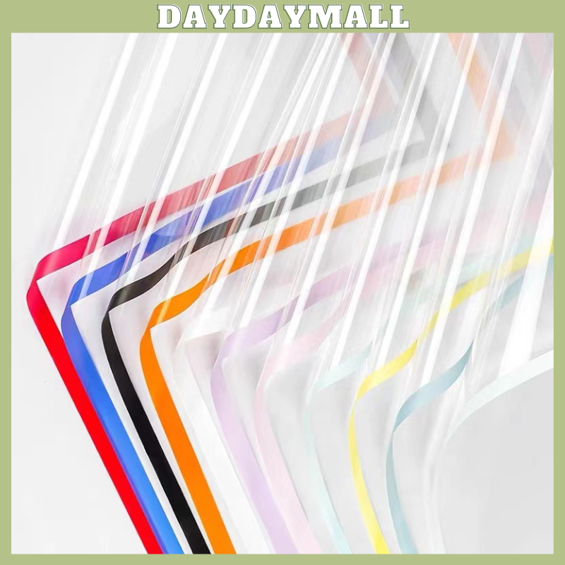 

Kertas Buket Bunga Transparan List Warna Flower Wrapping Waterproof 6007