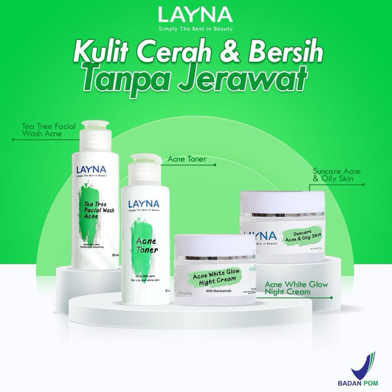 Layna acne white glow / layna paket acne / layna acne glow / layna paket acne glow