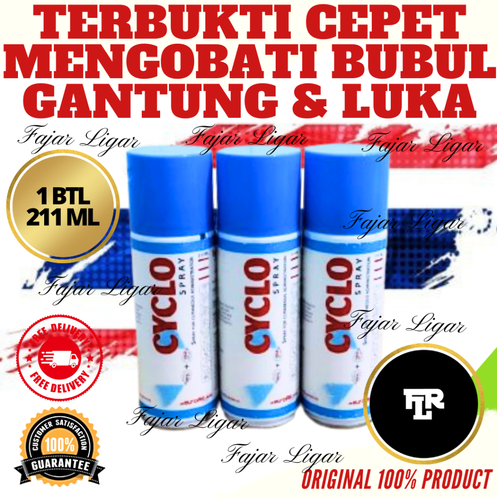 OBAT AYAM CYCLO SPRAY THAILAND OBAT PENGERING LUKA BUBUL GANTUNG PENGERAS KAKI