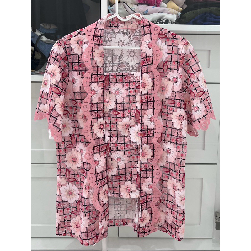 Kebaya kutubaru brokat batik keris big size