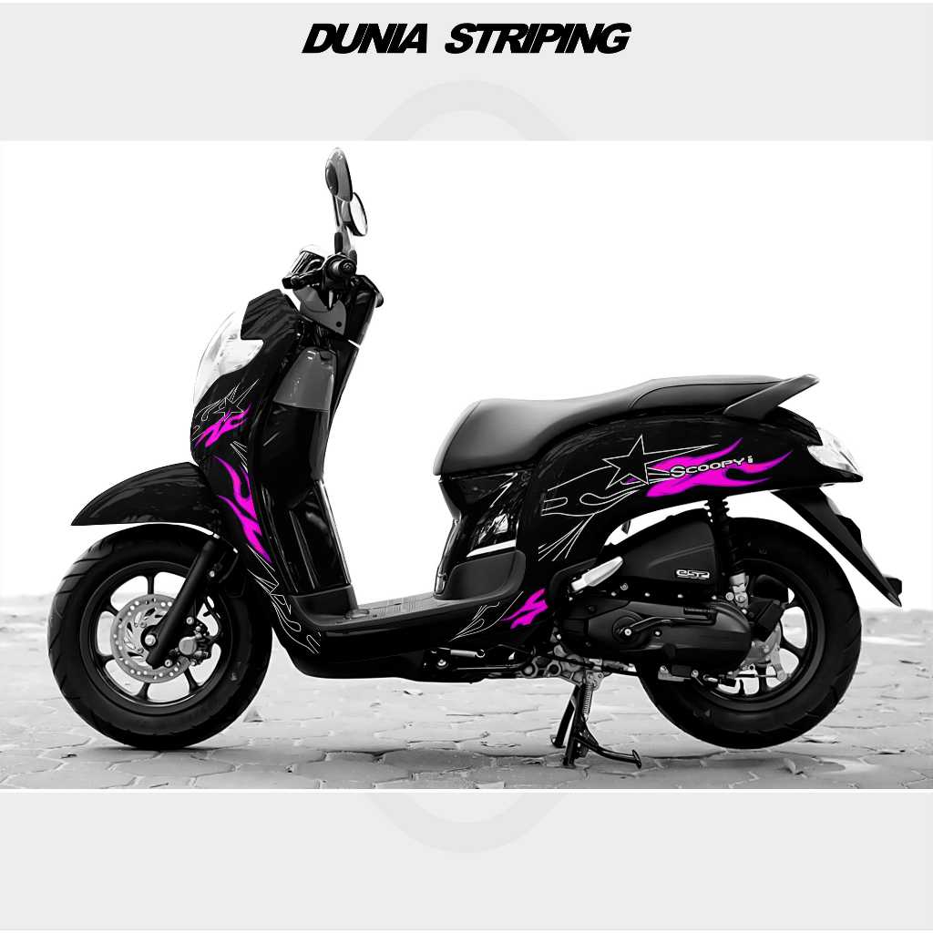 STRIPING STICKER STOCK DECAL STIKER HONDA SCOOPY FI NEW / LEES SCOOPY TAHUN 2013-2019 / LIS SCOOPY A