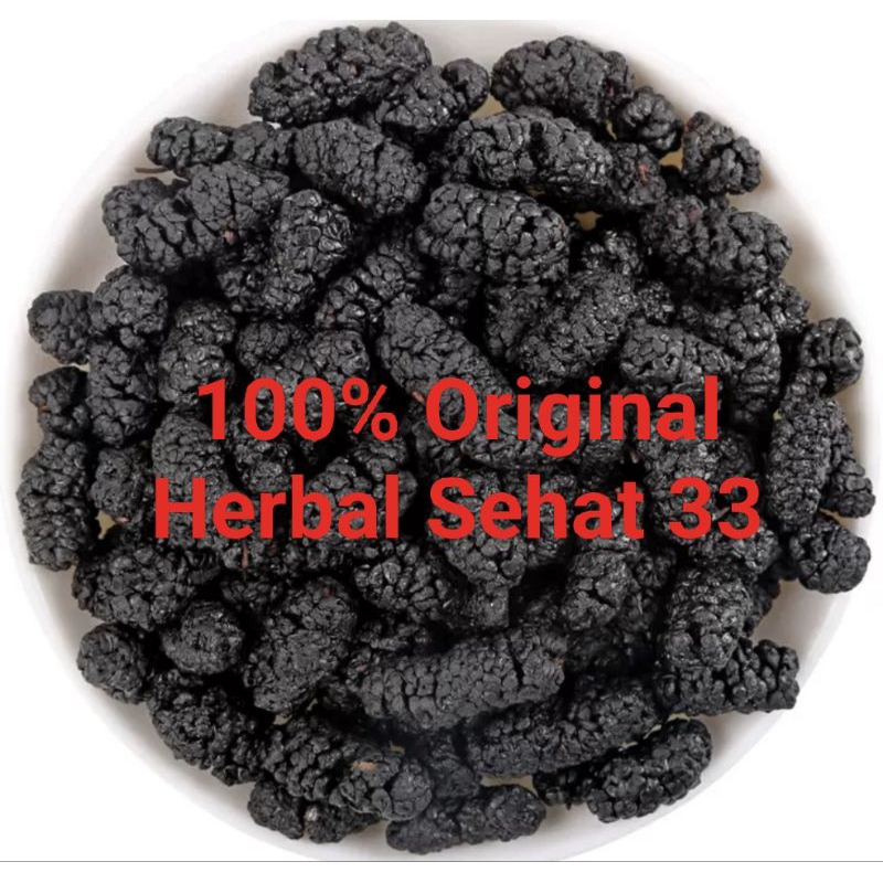 

buah murbei hitam kering/ dried mulberry fruit/ dried black mulberry 100g