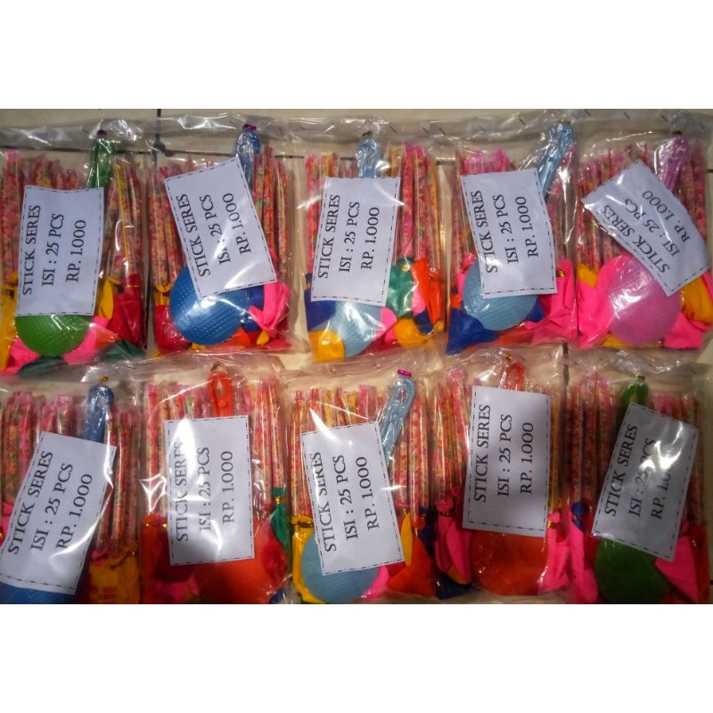

stick meses isi 25 pcs hadiah balon besar