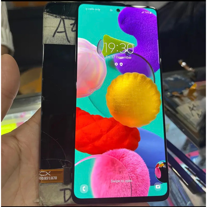 LCD Touchscreen Samsung A51 Original Amoled Big Glass Bisa Fingerprint