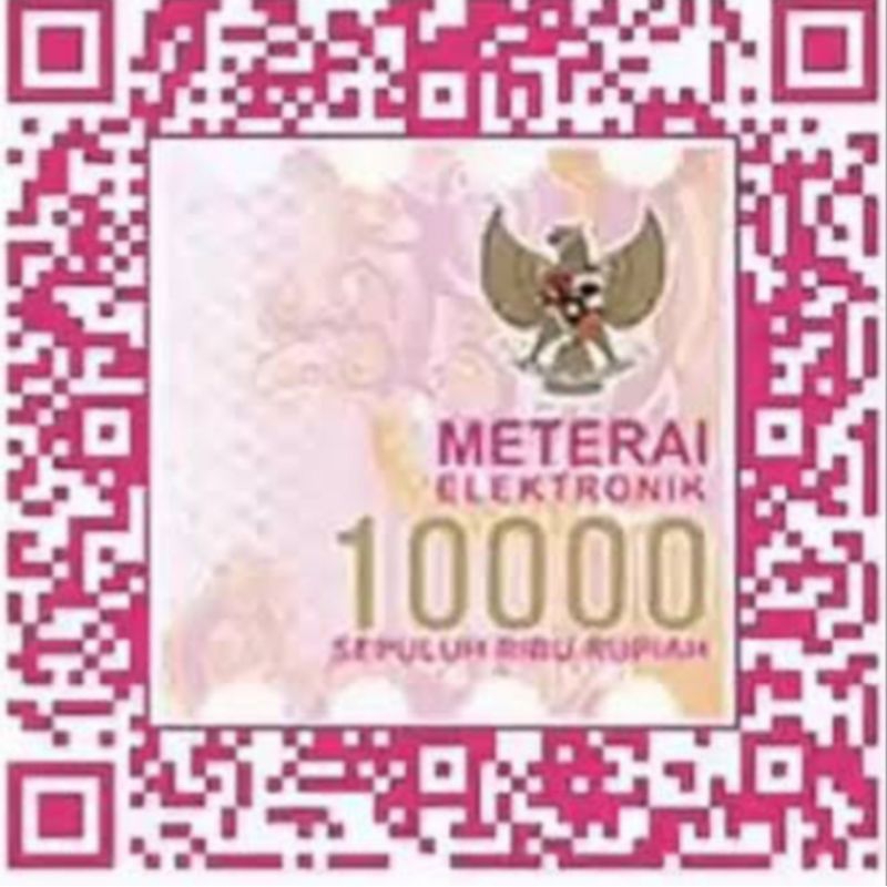 E MATERAI 10000 RESMI VALID CEK PERURI