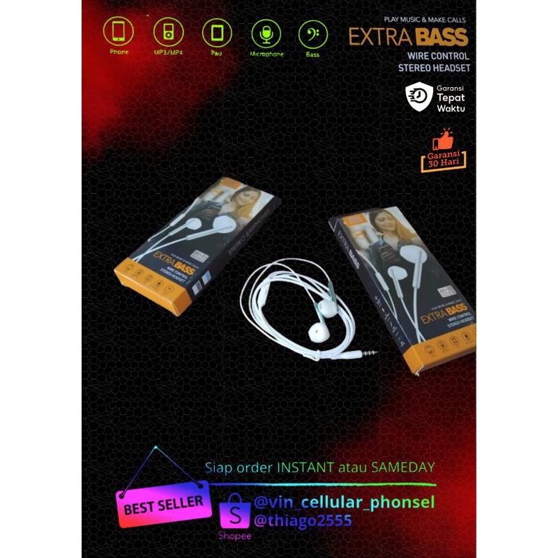 Termurah PROMO TERBATAS Headset xiaomi Stereo xiaomi Redmi Note12 Xiaomi Headset Superbass Xiaomi Ea