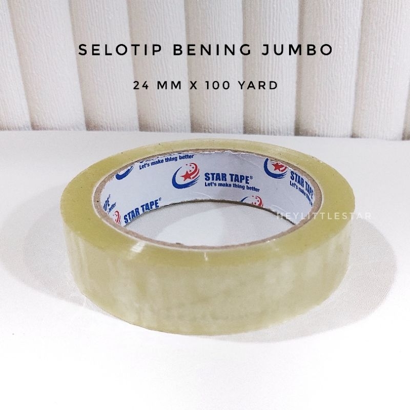 

Selotip Bening Jumbo 24 mm x 100 yard (pcs) Isolasi / Solatip Stationary Tape