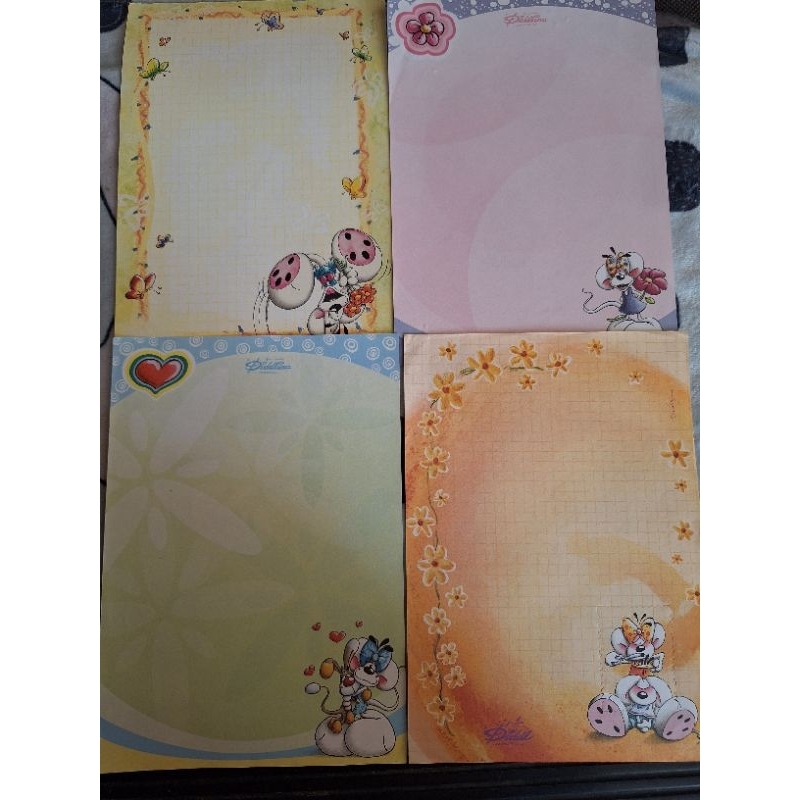 

4 lembar kertas surat diddle stationery
