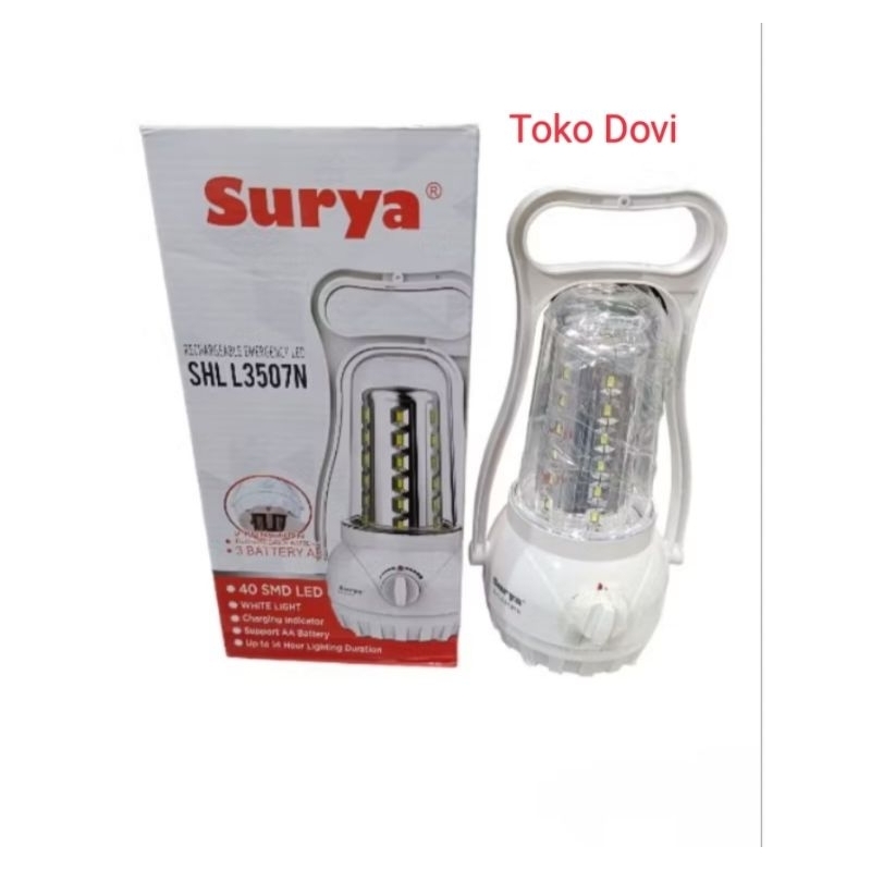 SURYA Lampu Emergency Cas Ulang