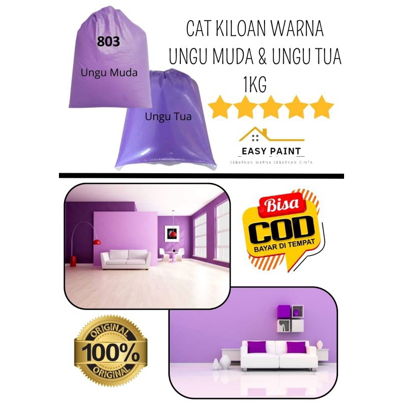 Cat tembok kiloan warna ungu cat tembok 1 kg warna ungu cat tembok berkualitas