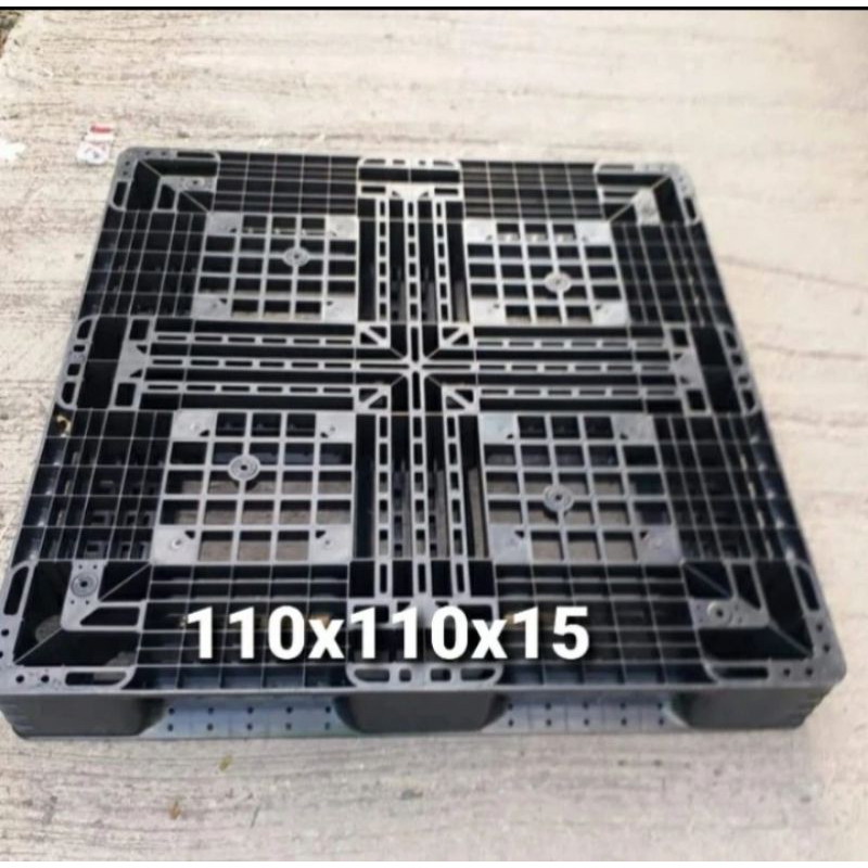 palet plastik ukuran 110x110x15 bekas jaring