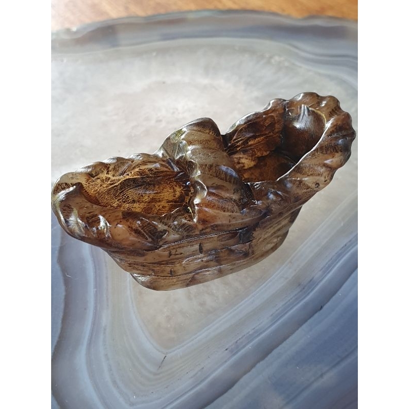 #8582 - Giok Tua Basket Batu 3D Patung Mineral Asli Natural Jewelry Decoration Energy Healing Orname