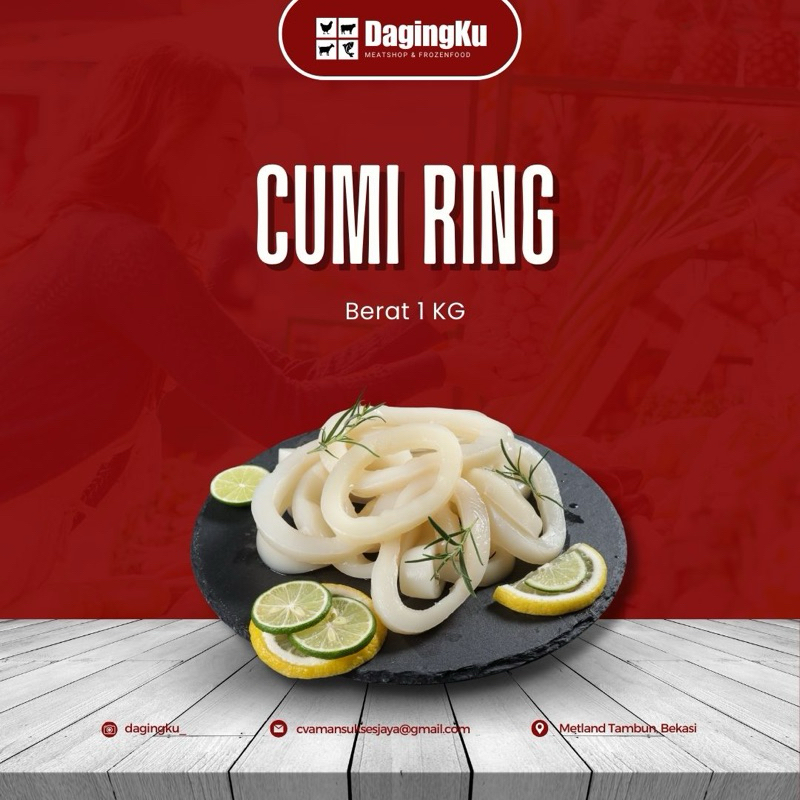 

Cumi Ring 1Kg/Squid Calamari Ring 1Kg Segar Frozen Fresh Beku