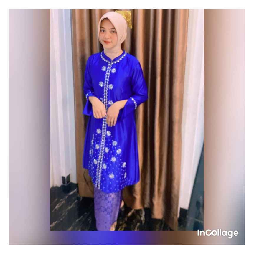 kebaya moderen/kebaya kurung Latifah/bahan bridal Full payet