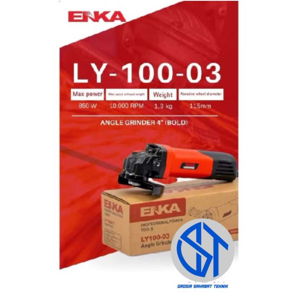 Mesin Gerinda Enka Tipe LY100-03 Angle Grinder Enka LY 100-03 Gerindra Tangan