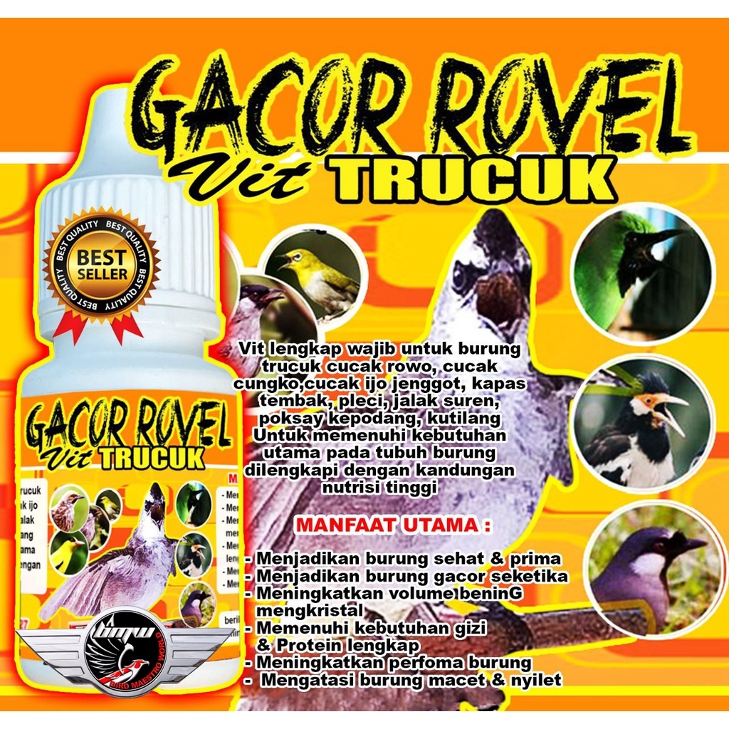 GACOR ROVEL TRUCUK VITAMIN SUPLEMEN PENGGACOR BURUNG TRUCUK