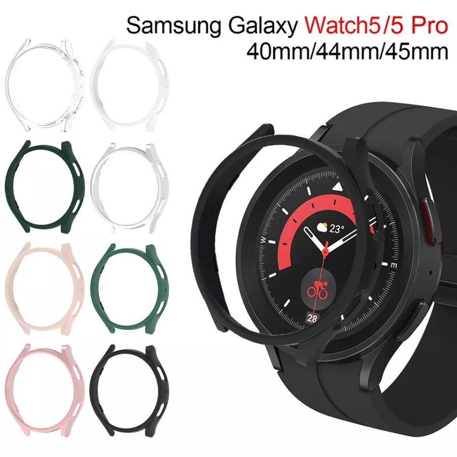WATCH COVER FOR SAMSUNG GALAXY WATCH 5 44MM BUMPER CASE SCREEN FOR GALAXY SILIKON SOFTCASE BLACK 44M