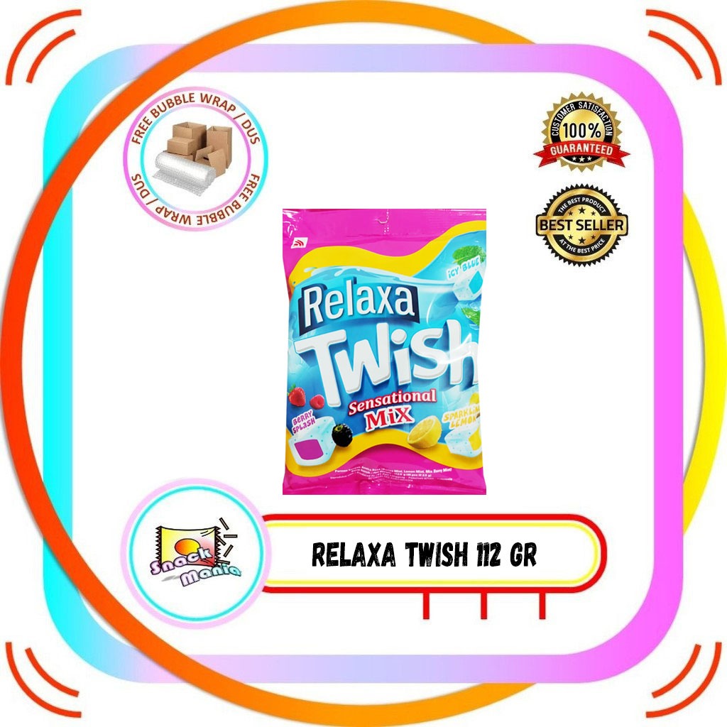 

Relaxa TWISH Sensational Mix Sparkling Lemon Berry Splash Icy Blue 112 gr BAG Permen